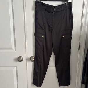 Women’s Black Cargo Belted Pants
